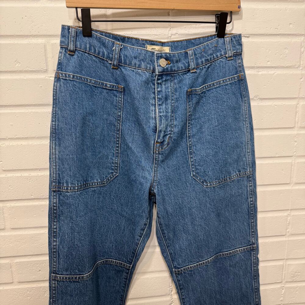 Madewell 90s Straight Utility Jeans Fenwood Wash Comfort Stretch Sz 29 Boho Chic - Picture 7 of 16